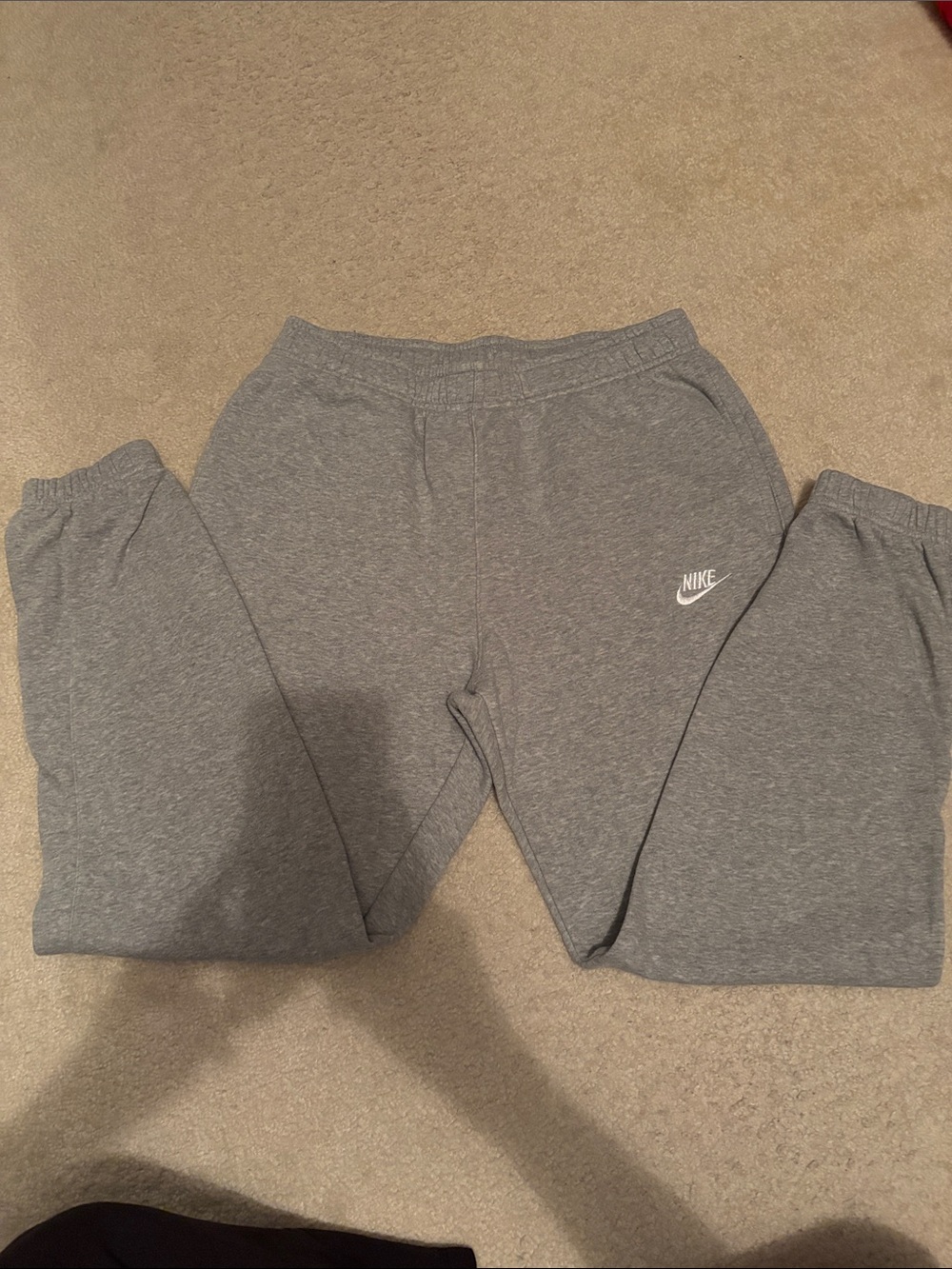 Nike Mens Gray Logo Joggers
